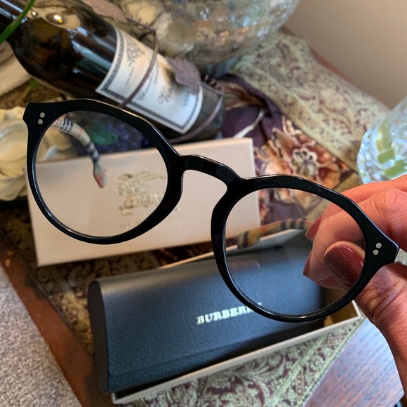Authentic BURBERRY 50mm checkered Round UNISEX optical glasses - Picture 4 of 9